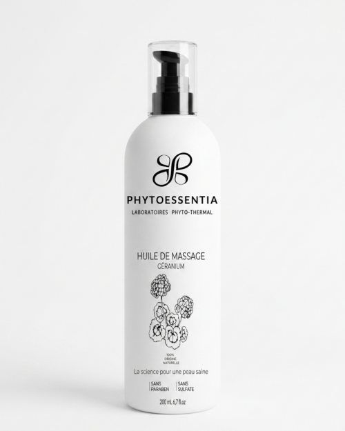 huile de massage géranium – 200 ml