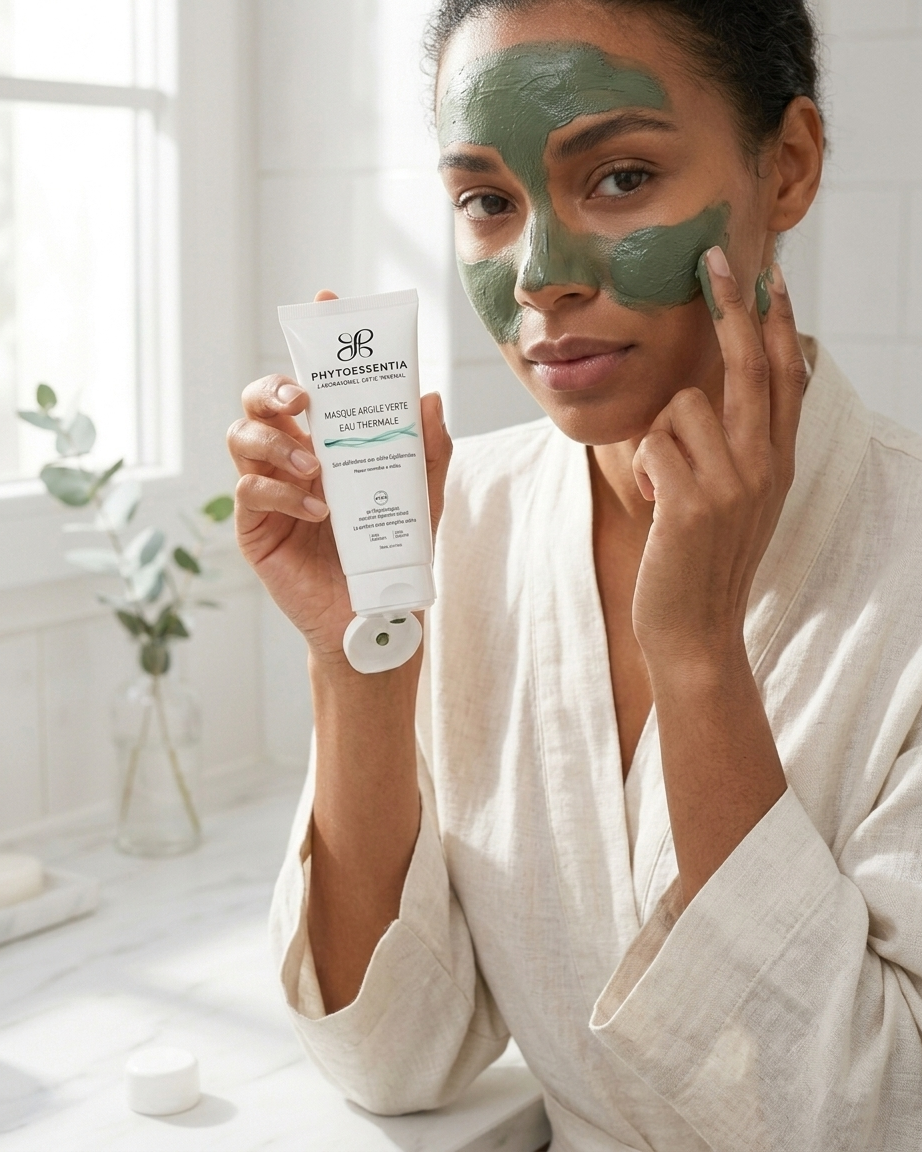 Accueil masque à l’argile verte à l’eau thermale – 50 ml