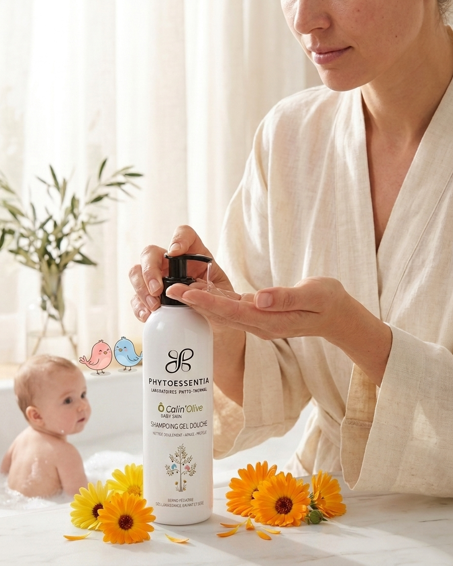 Ô calin’olive – shampoing gel douche baby skin – 200 ml Ô calin’olive – shampoing gel douche baby skin – 200 ml