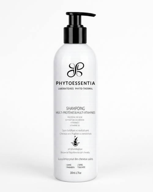 shampoing multi‑protéines & multivitamines – sans sulfates – 200 ml
