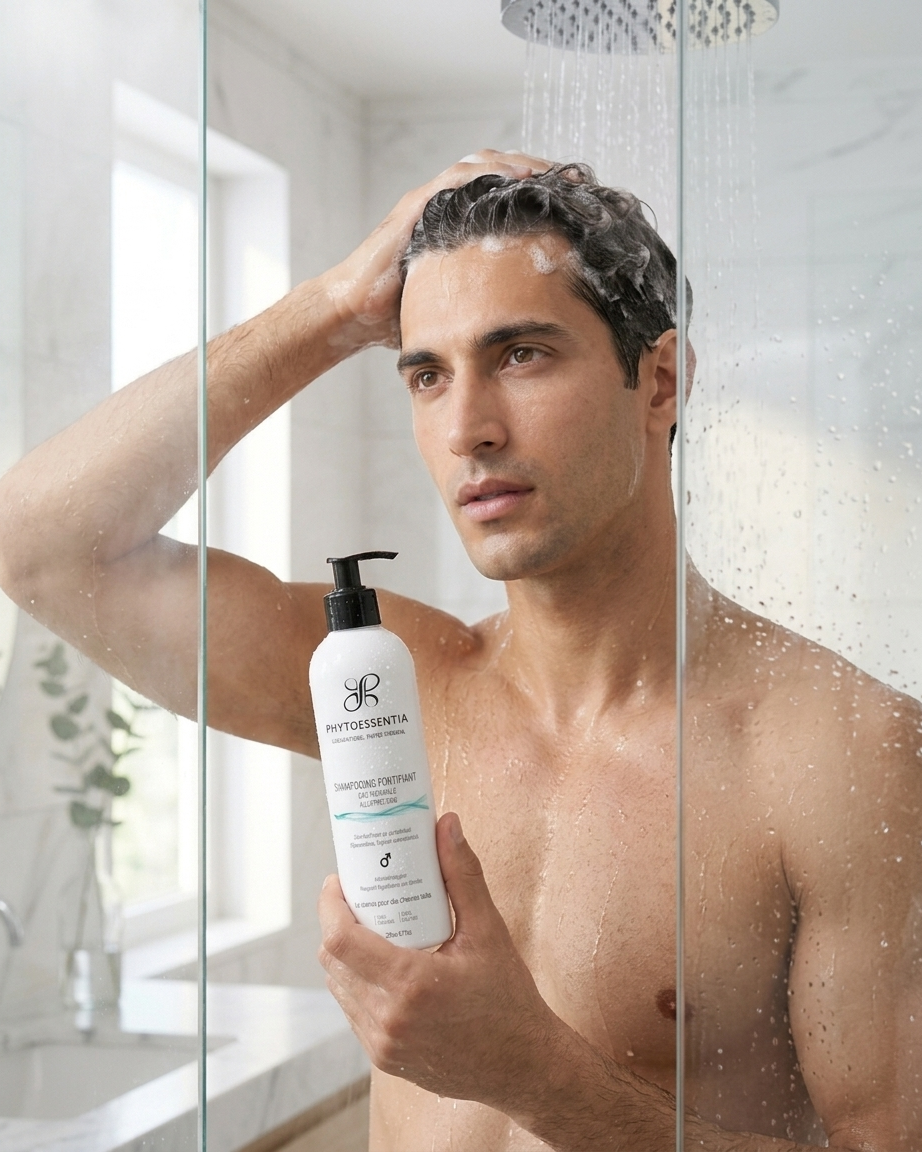 Accueil shampoing fortifiant à l’eau thermale – homme – 200 ml